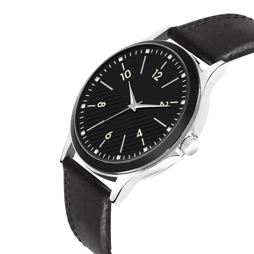 LOREM Black Stylish Dial Analog Watch for Men LR93-UF view 3