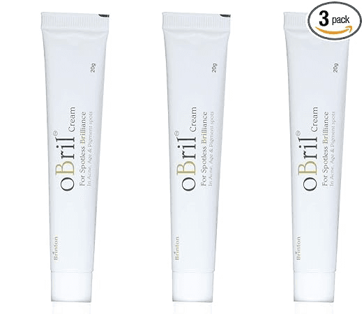 Brinton Obril Cream for Spotless Brilliance Face Acne Skin Gel | 20 Gm x Pack of 3