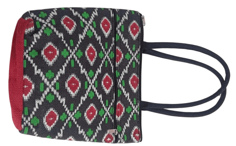 Handmade Tote Bag with Geometric Patterns view 3