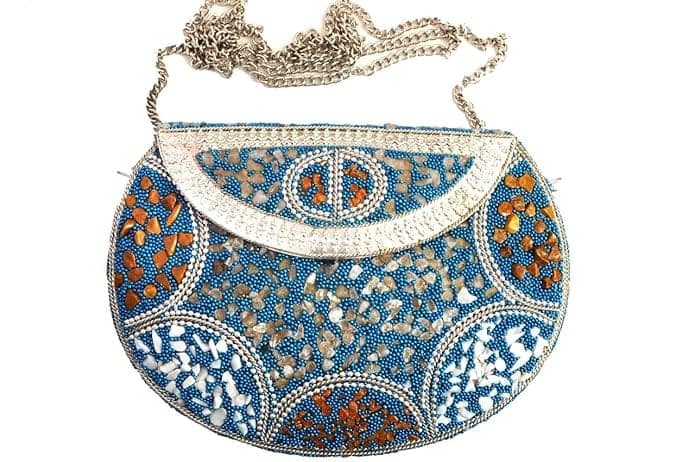 Shakuntala Vintage Brass Metal Bridal Clutch Sling Bag for Women (Multicolor) view 3