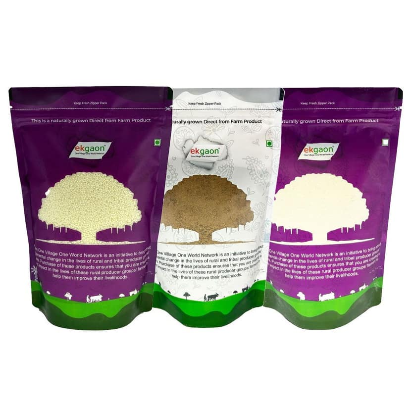 Weight loss Combo Pack of 3 (Lotus flower Tea 50g , Kodo Millet 500g, Dates Palm Sugar 250g) view 4