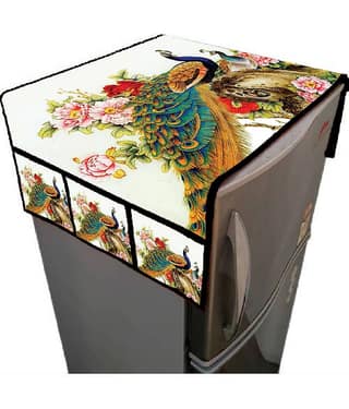 Aazeem Single Jute Multicolor Fridge Top Cover