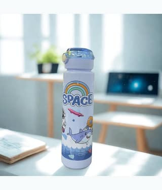Radhe Creation Space Theme Kids Water Bottle Multicolour Plastic Water Bottle 900 mL ( Set of 1 )
