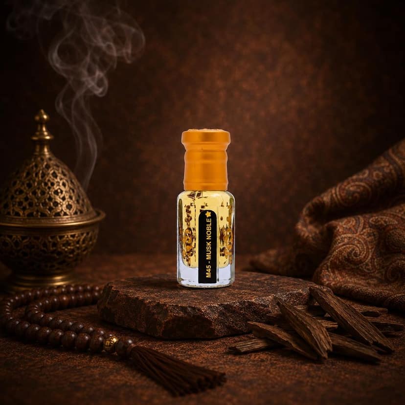 alnaqi fragrances Musk Noble Attar | Perfume Oil, Alcohol-Free Roll-On | Saffron & Turkish Rose, Geranium Heart, White Musk & Aged Agarwood | Long-Lasting Unisex Concentrated Fragrance view 5