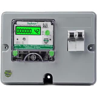 TECHNO SINGLE PHASE ENERGY METER KIT WITH MCB - 5-30 A