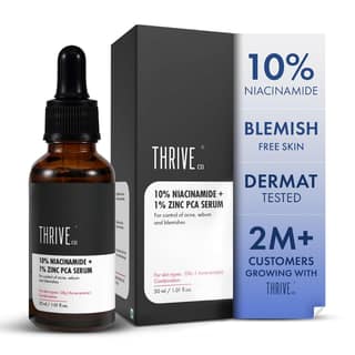 ThriveCo Niacinamide Serum with Zinc PCA | Reduces Acne Marks & Blemishes | Minimizes Pores | Oil Control Face Serum for Oily Skin | For Men & Women | 30ml ThriveCo Niacinamide Serum with Zinc PCA | Reduces Acne Marks & Blemishes | Minimizes Pores | Oil