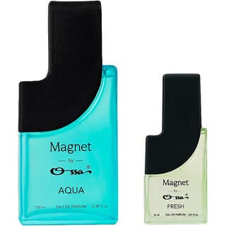 Ossa Magnet Aqua 100ml And Fresh 30ml Unisex EDP Long Lasting Perfume Combo For Men And Women (Pack Of 2)
