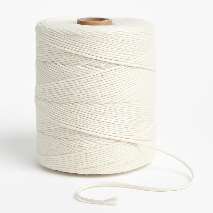 Crochet Thread Cotton Yarn – Pack of 2 Spools (1 mm, 200 g Gross Weight Each) – Approx. 150 m Length per Spool – Twisted Cord Dori for Macrame, Crochet, Knitting & DIY Projects | Off White view 2