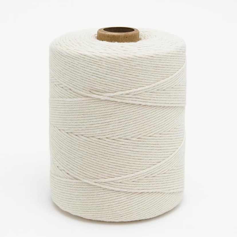 Crochet Thread Cotton Yarn – Pack of 2 Spools (1 mm, 200 g Gross Weight Each) – Approx. 150 m Length per Spool – Twisted Cord Dori for Macrame, Crochet, Knitting & DIY Projects | Off White view 7