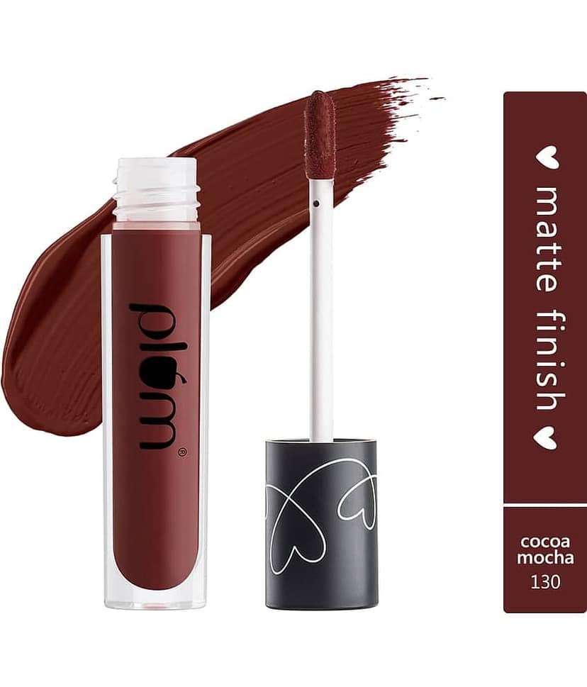 Plum Matte In Heaven Liquid Lipstick | Non-Drying | Smudge-Proof | 100% Vegan & Cruelty Free | Cocoa Mocha - 130