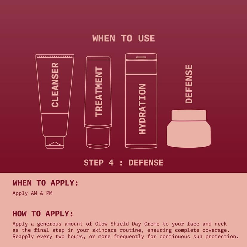 Glow Shield Day Creme | Daily Lightweight SPF Moisturizer with Vitamin C & Wheatgerm Oil view 3