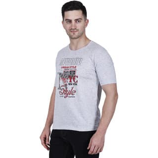 Life Dream Mens White Color Block Cotton Blend Round Neck T-Shirt view 2