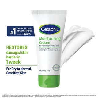 Cetaphil Moisturising Cream for dry to very dry Sensitive skin, Dermatologist Recommended (100g)