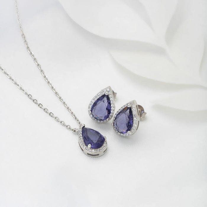Silver Grape Vine Necklace Set view 3