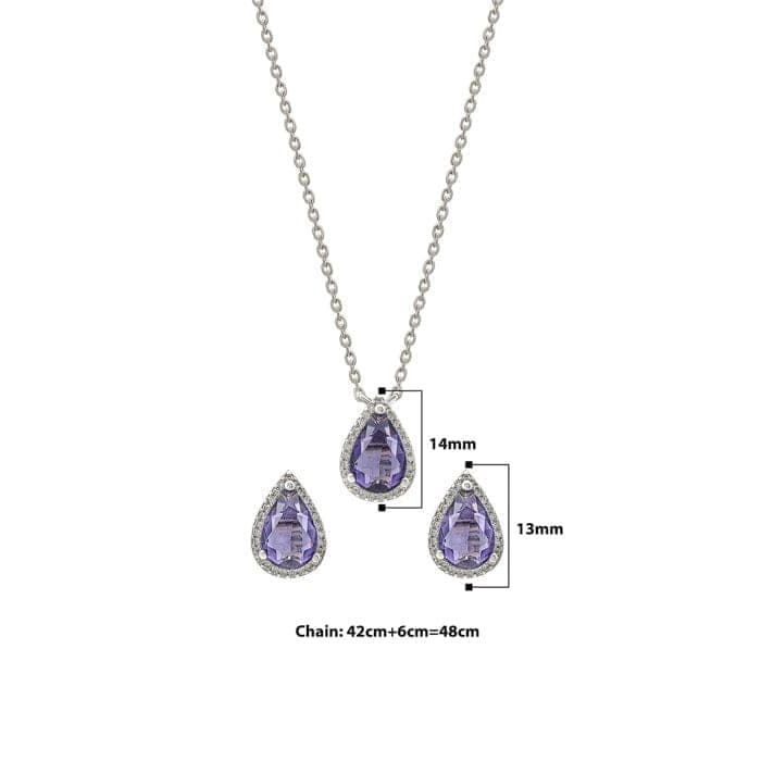 Silver Grape Vine Necklace Set view 4