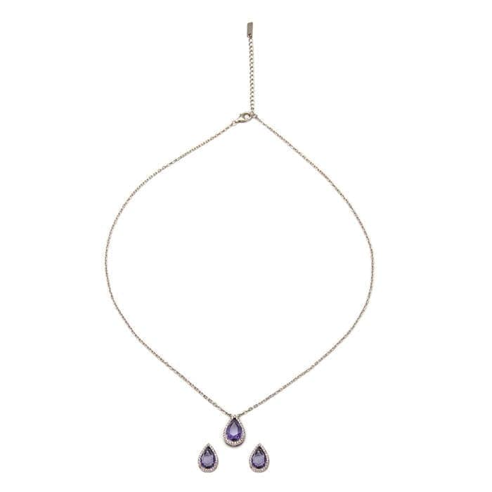 Silver Grape Vine Necklace Set view 5