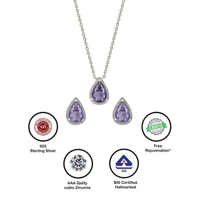 Silver Grape Vine Necklace Set view 6