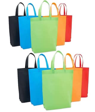 TUGS Multicolor Fabric Grocery Bag Pack of 10