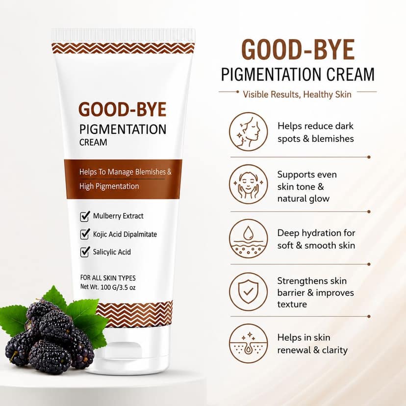 Elegantra Naturavives De Pigmentation Crème 100g Pack of 1 | Dark Spot Corrector for Face | Pigmentation, Acne Marks, Melasma Appearance, Blemishes, Hyperpigmentation & Uneven Skin Tone Correction Cream for Women & Men view 3