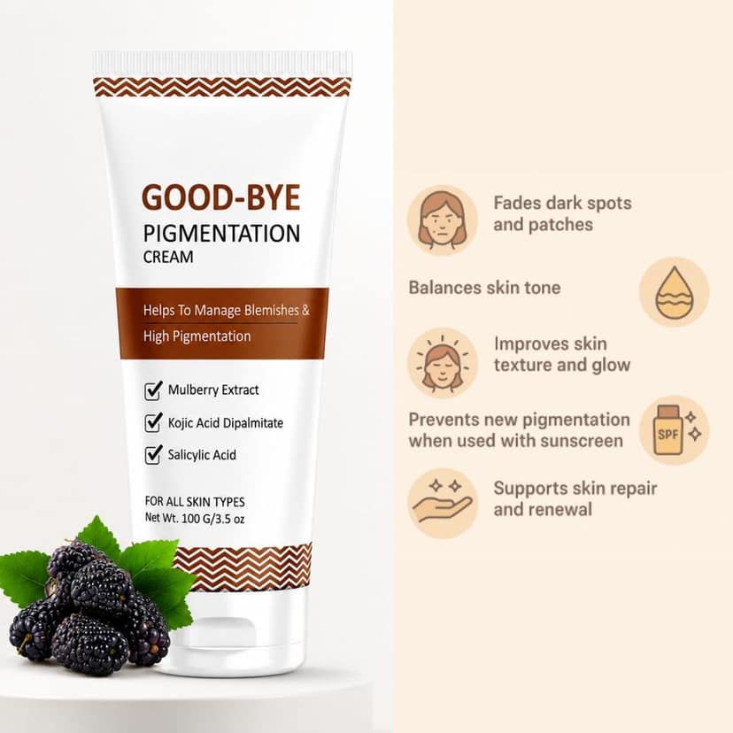 Elegantra Naturavives De Pigmentation Crème 100g Pack of 1 | Dark Spot Corrector for Face | Pigmentation, Acne Marks, Melasma Appearance, Blemishes, Hyperpigmentation & Uneven Skin Tone Correction Cream for Women & Men view 5