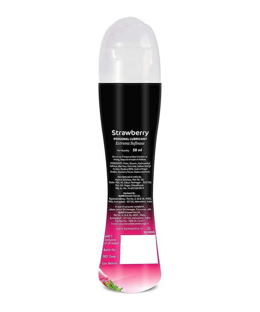 KamaSutra Dotted Condom 12's and Personal Strawberry Lubricant Gel 50ml (Set of 2) view 2