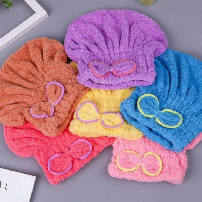 Bow Hair Towel (Random Color) view 2