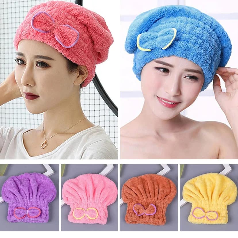 Bow Hair Towel (Random Color) view 7