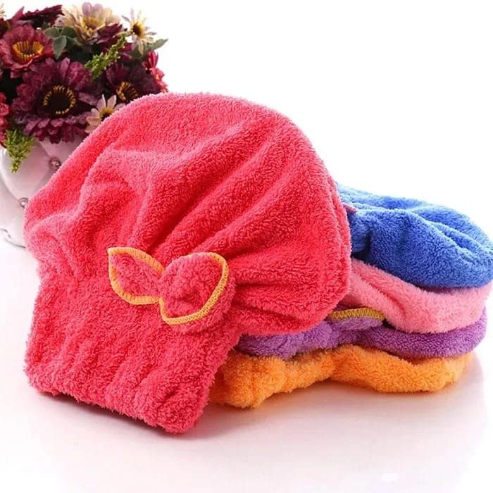 Bow Hair Towel (Random Color) view 8