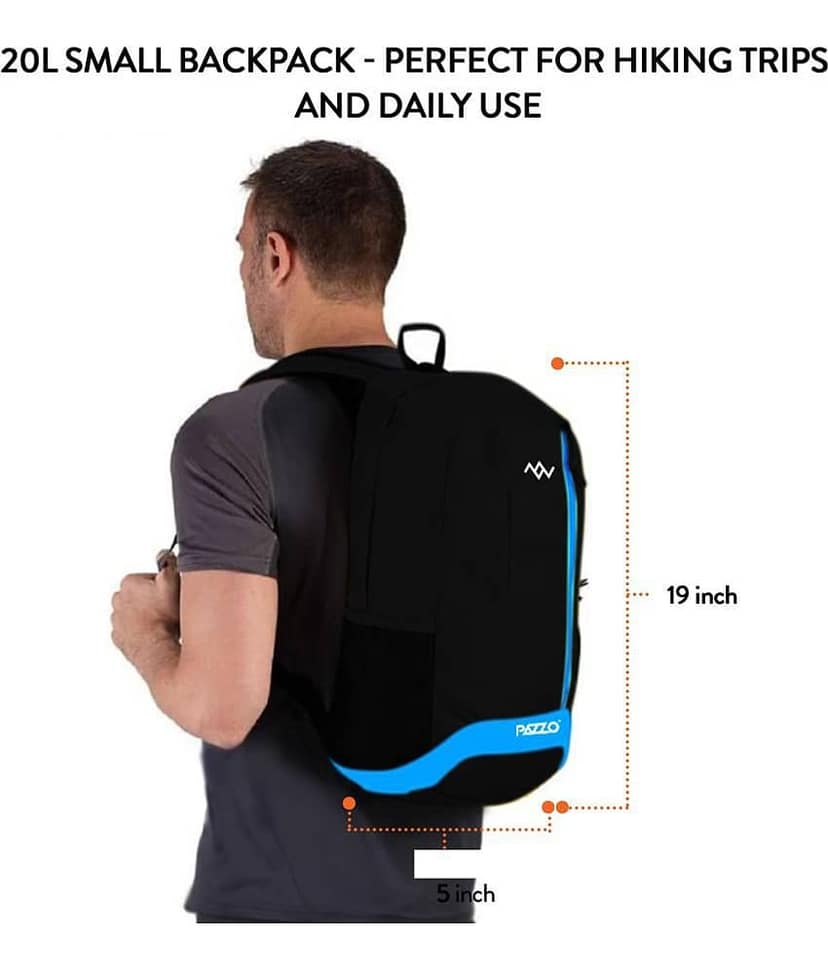 PAZZO 20 Ltrs Black Backpack view 2