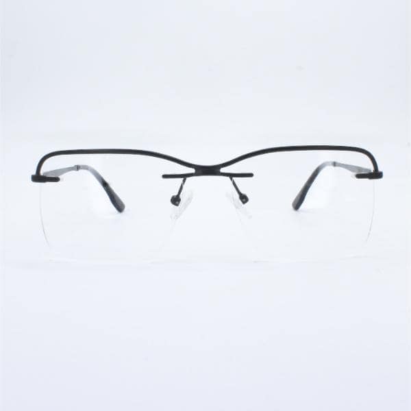 Lensoz Elite X Luxe Rimless Geometric 3 - Narrow - Black view 2