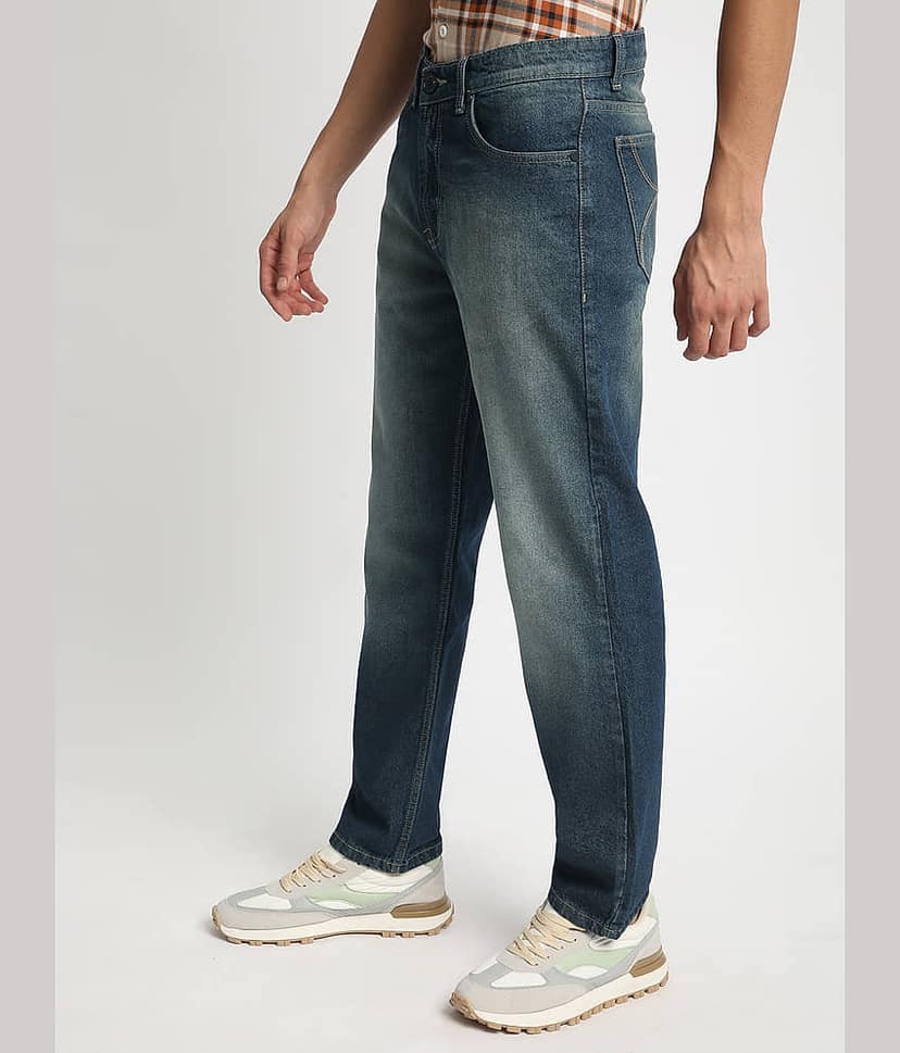 Bene Kleed Regular Fit Solid Men's Jeans - Blue ( Pack of 1 ) view 3