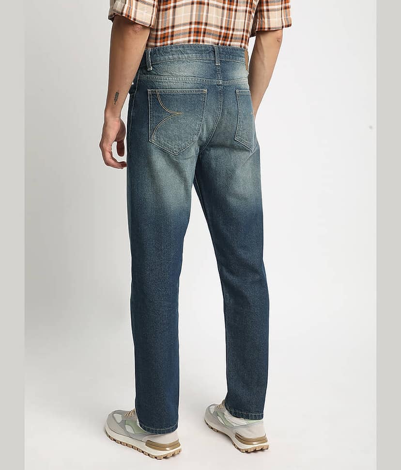 Bene Kleed Regular Fit Solid Men's Jeans - Blue ( Pack of 1 ) view 4