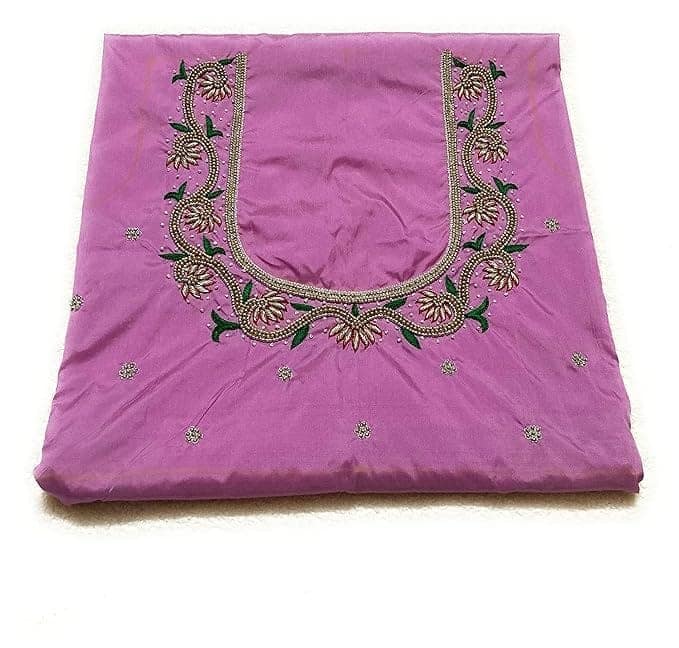 Buy Online Pink Color Embroidery Work Blouse Design For Women at Lowest Price view 3