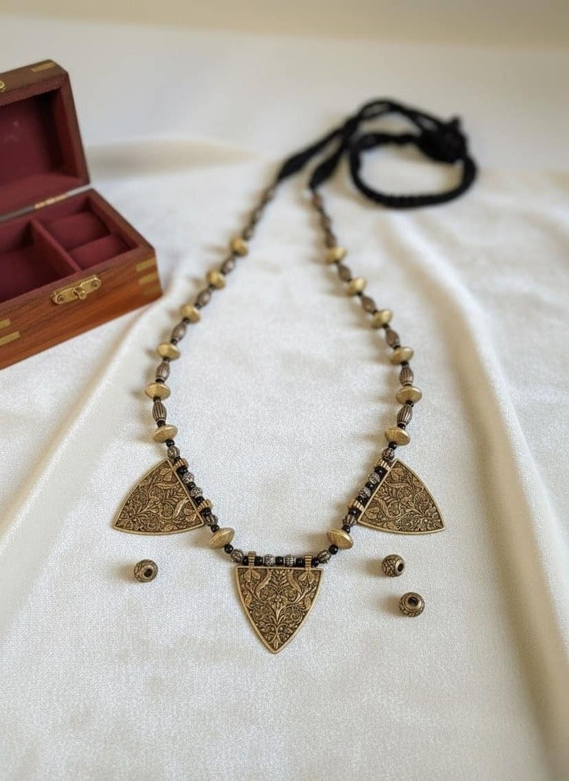 Glamvila Antique Finish Tribal Necklace view 3