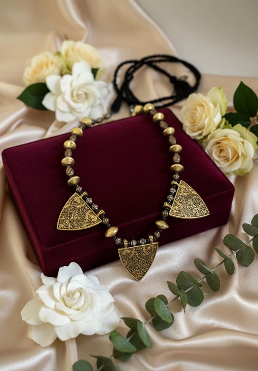 Glamvila Antique Finish Tribal Necklace view 4