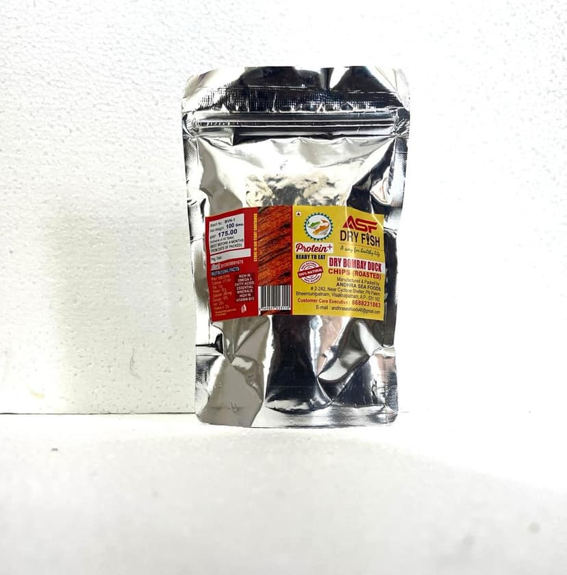 Dry fish/Dry Bombay Duck Chips (Roasted)spicy/ready to eat/100gm/100% NATURAL FOOD