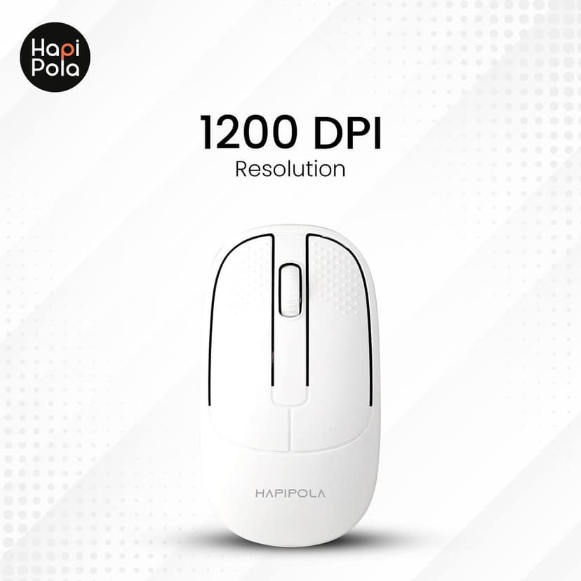HAPIPOLA Speed Rechargeable Mouse,Wireless Bluetooth Rechargeable Mouse,Portable Lightweight 2.4G 1600 DPI Plug-and-Play Optical Mouse,Compatible with iPad/Laptop/PC/Mac/Windows view 4