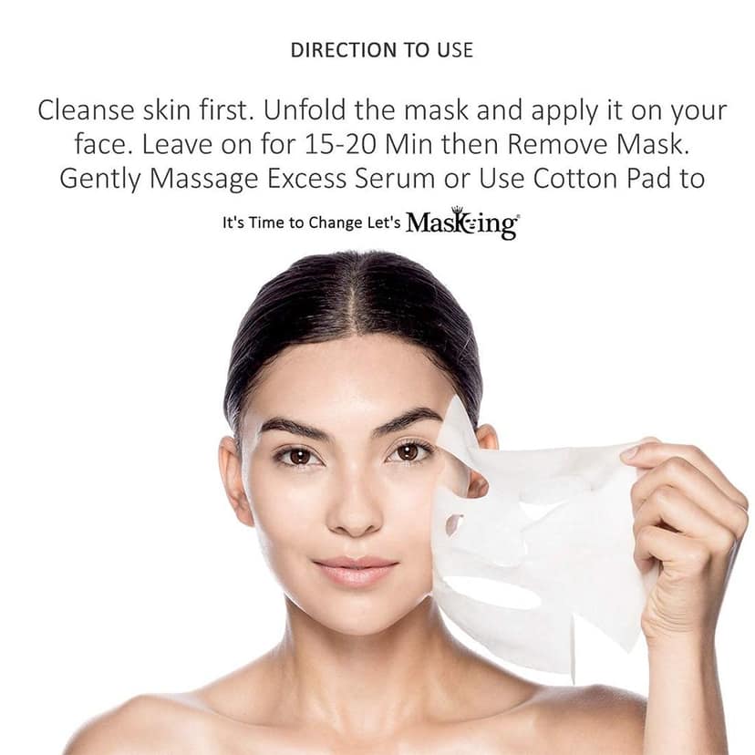 MasKing Beauty Facial Sheet Mask, 6pcs | Bamboo Fiber Sheet Mask, 6pcs |For Glowing Skin, Hydrating,| Beauty Collection Pack |Combo Pack of 12 Sheet Mask view 5