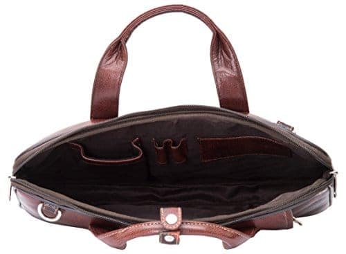 Leatherman Leather Brown Laptop Bag (1015_Brown) view 3