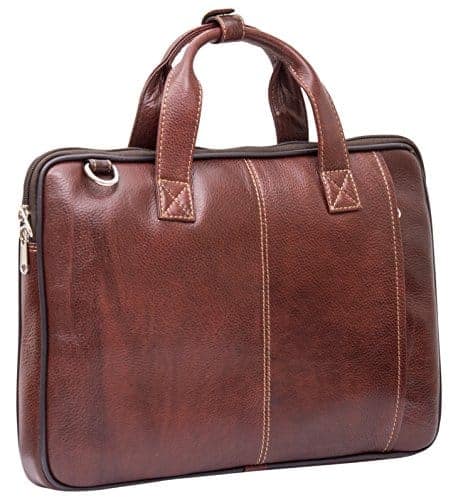 Leatherman Leather Brown Laptop Bag (1015_Brown) view 4