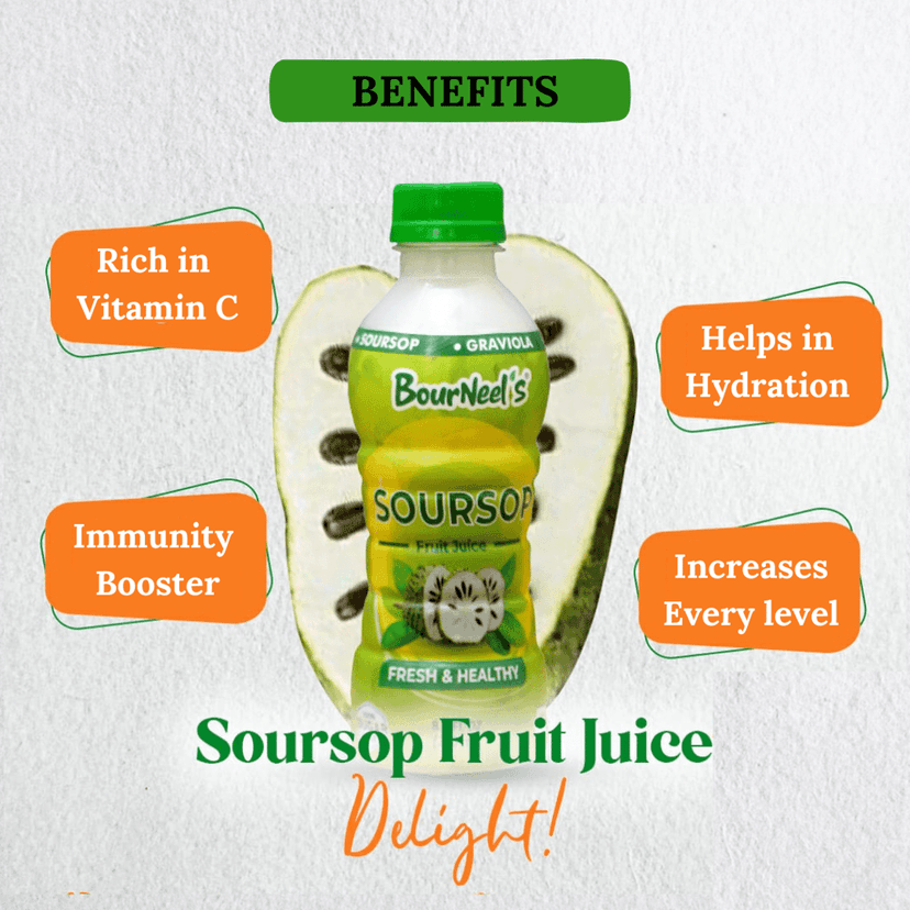 BourNeel's® Soursop Fruit Juice 250ml Pack of 1 | Graviola Laxman Phal Fruit Pulpy Juice Drink | High Vitamin C | view 5