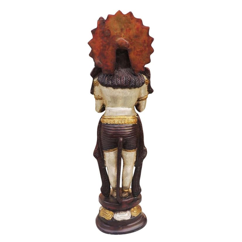 Brass Hanuman Ji Decorative Statue - Handcrafted Home Murti, Height : 17 Inch (BSMAS487) view 3