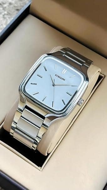 Mesh Steel Chain Analog Wrist Watch for Men | Square Designer Watch | view 2