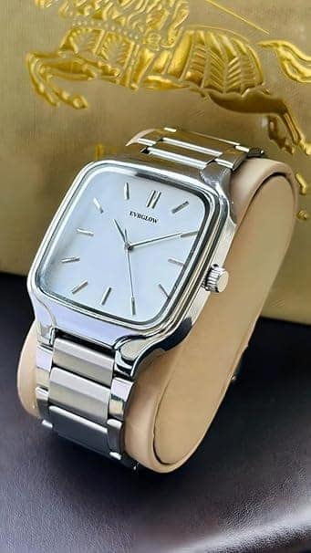 Mesh Steel Chain Analog Wrist Watch for Men | Square Designer Watch | view 3