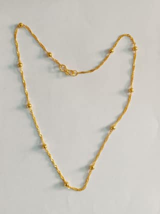 One gram gold plated gold beeds mala
