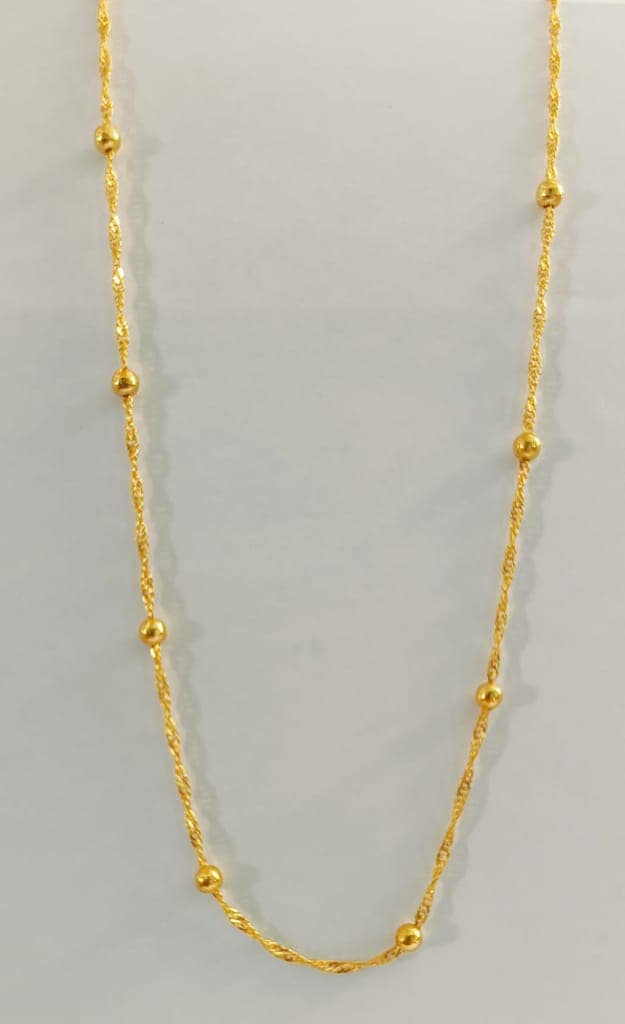 One gram gold plated gold beeds mala view 3
