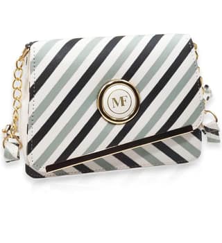 Magnifique Women's Hand/Sling/Side Bag/purse Polyurethane Western (Black)