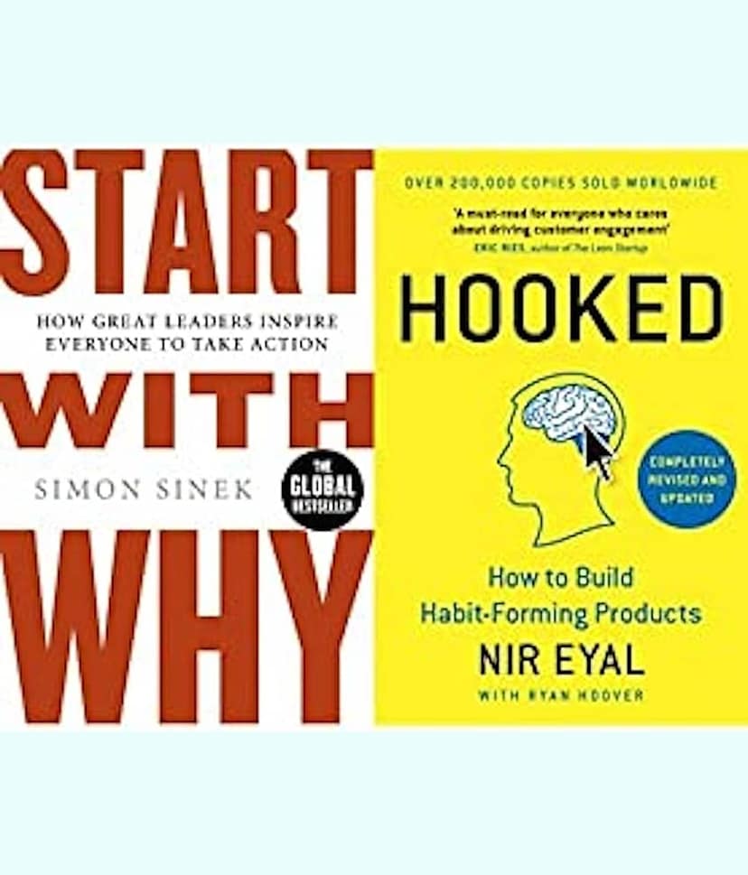 Start With Why: How Great Leaders Inspire Everyone To Take Action[Paperback]+HOOKED(Set of 2books)