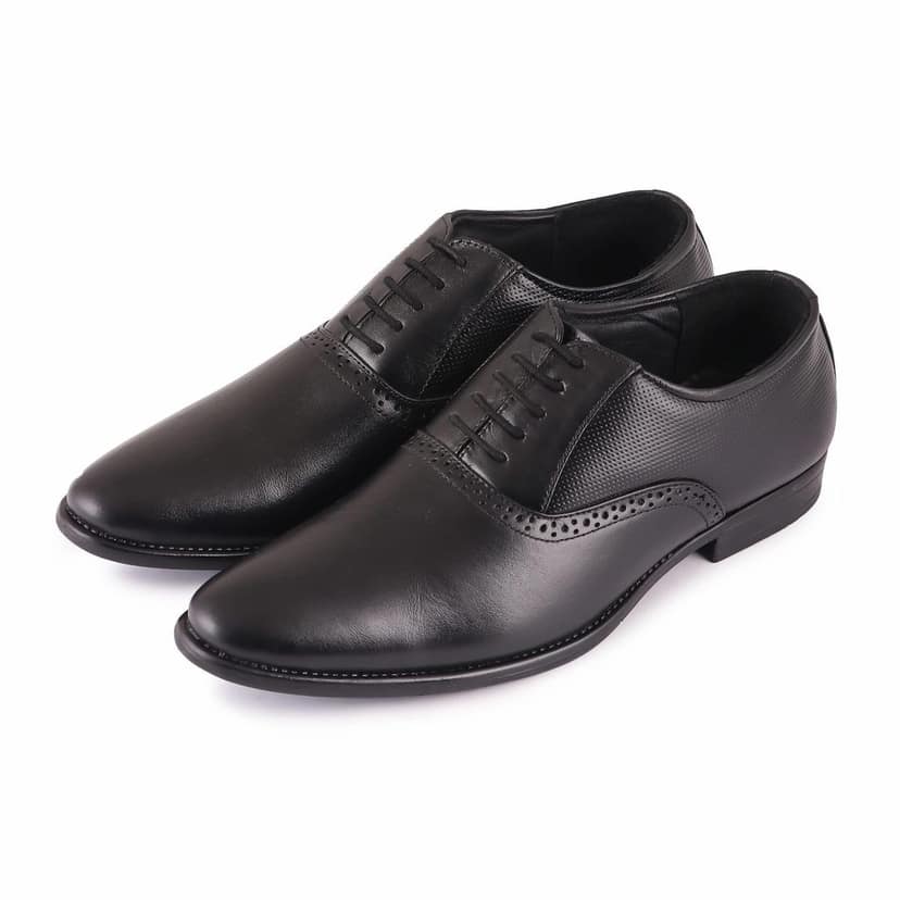 FEATHER LEATHER Genuine Leather Shoe for Men's & Boys - Comfortable & Stylish Shoes - Suitable for Formals, Office Wear, Dress Up Shoes view 5