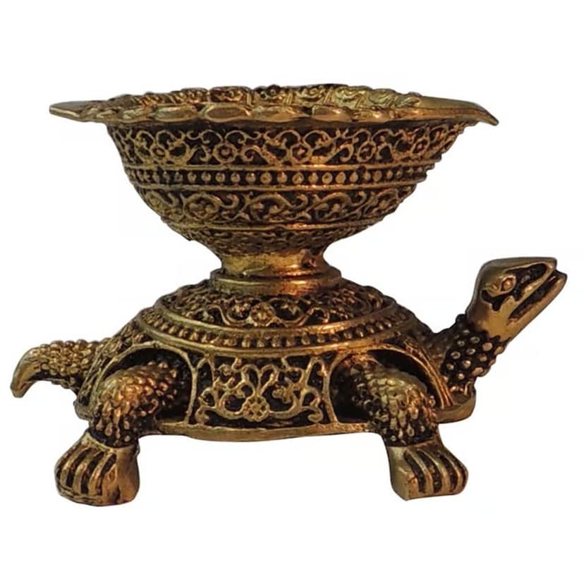 Brass Showpiece Tortoise Deepak God Idol Statue (BSMAS1821 C) view 3